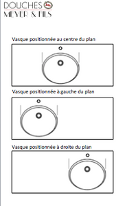 Vasque Nopia - Ovale - Plan Vasque sur mesure - Solid surface - Blanc